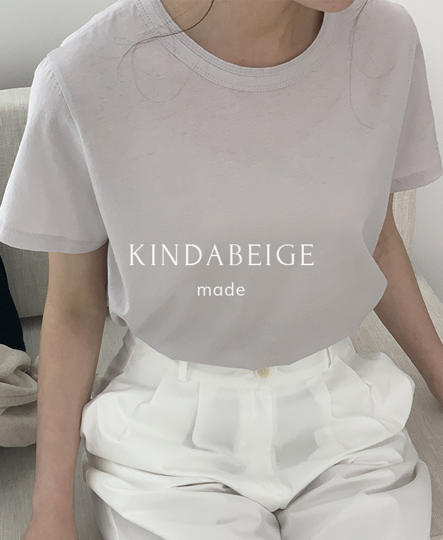[kindabeige] 베이스 실켓 티셔츠 (lilac) (*1500장 돌파),kindabeige
