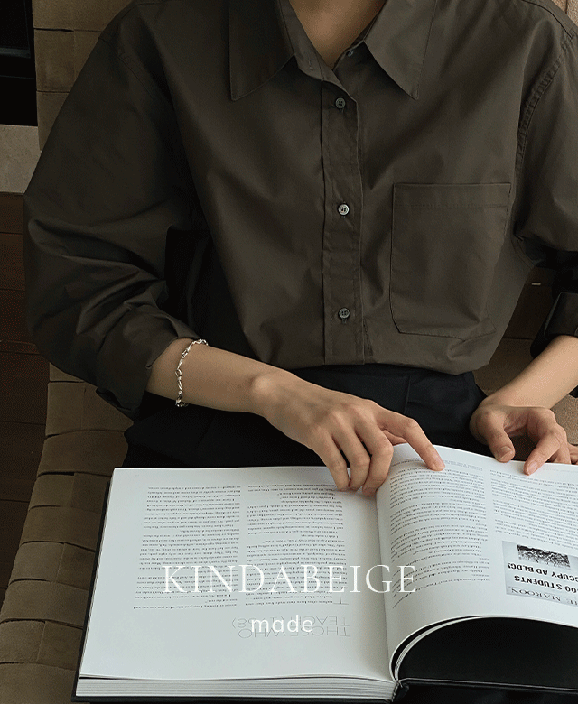 [kindabeige] 캐롤린 어텀 셔츠 (charcoal brown) (*재입고 진행 중/ 생산지연되어 7일이상 소요될 수 있습니다),kindabeige