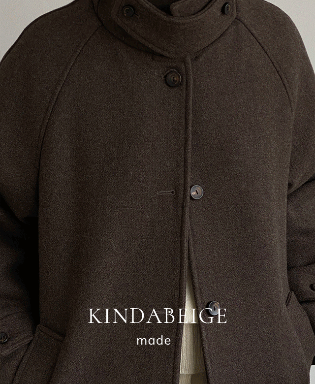 [kindabeige] [*3온스] 스펜서 발마칸 하프 코트 (wood brown),kindabeige