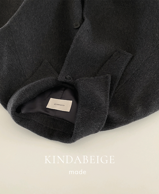 [kindabeige] (new color) 노벨 클래식 핸드메이드 코트 (smoke charcoal),kindabeige