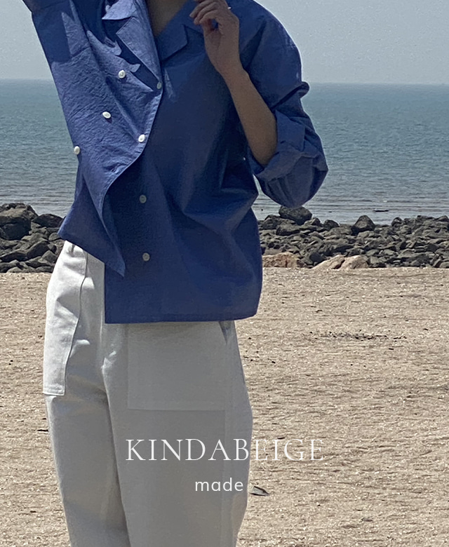 [kindabeige] 산레모 쿠와무라 더블 셔츠 (Fabric by Japan),kindabeige