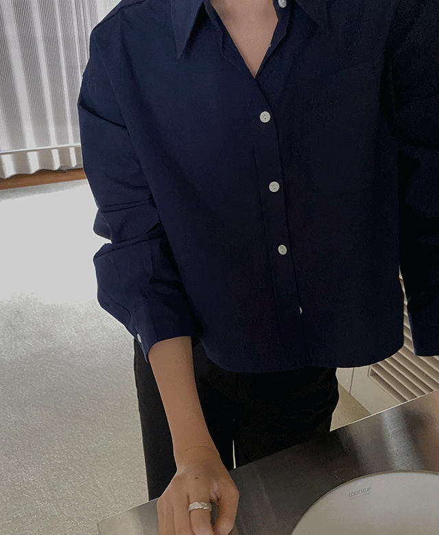 (*당일출고!) 킹스턴 크롭 셔츠 (2color),kindabeige