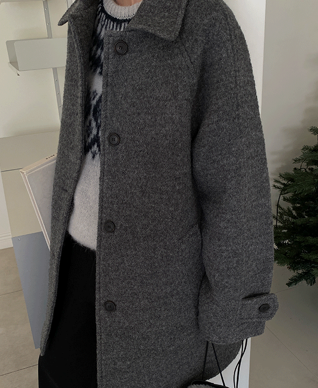 블랑코 부클 하프 코트 (2color),kindabeige